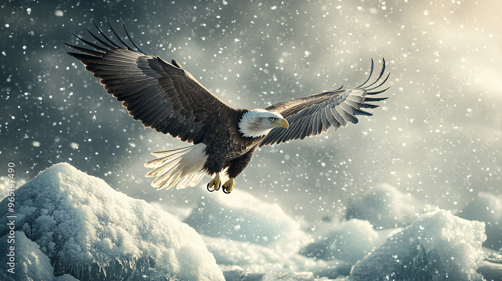 Obraz premium eagle in the snow