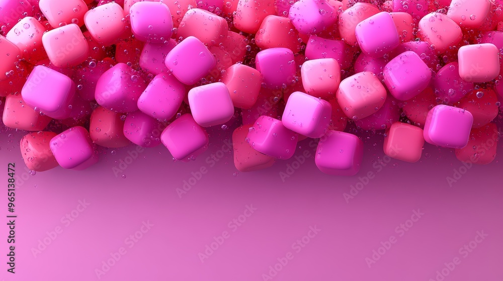 A vibrant array of pink cubes creating a visually appealing texture, perfect for backgrounds or design elements. A vibrant array of pink cubes creating a visually appealing texture, perfect for backgrounds or design elements.