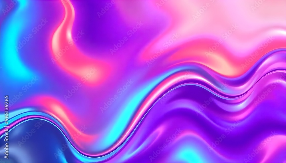 Naklejka premium Purple and blue colour hologram wallpaper background