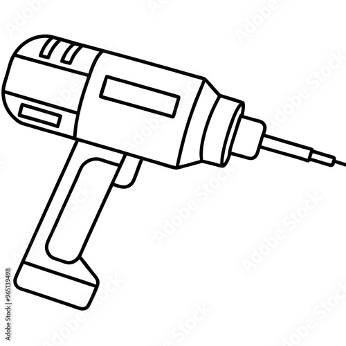 drill outline coloring book page line art illustration digital drawing