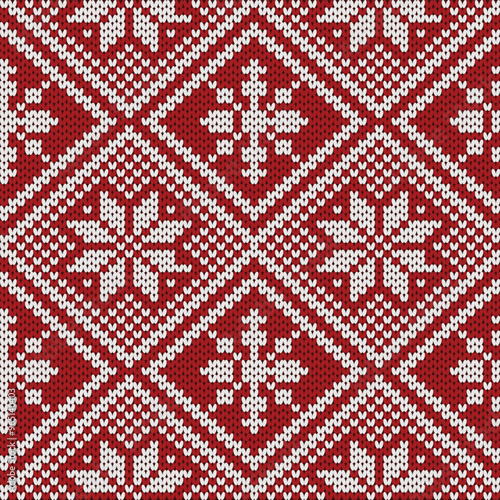 christmas seamless pattern with snowflakes