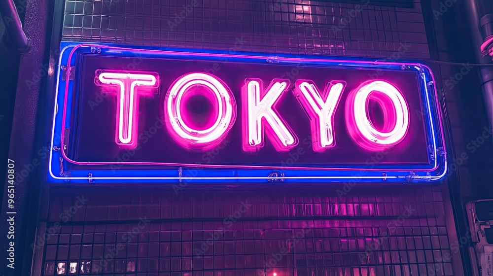 Neon sign with the word Neon sign with the word
