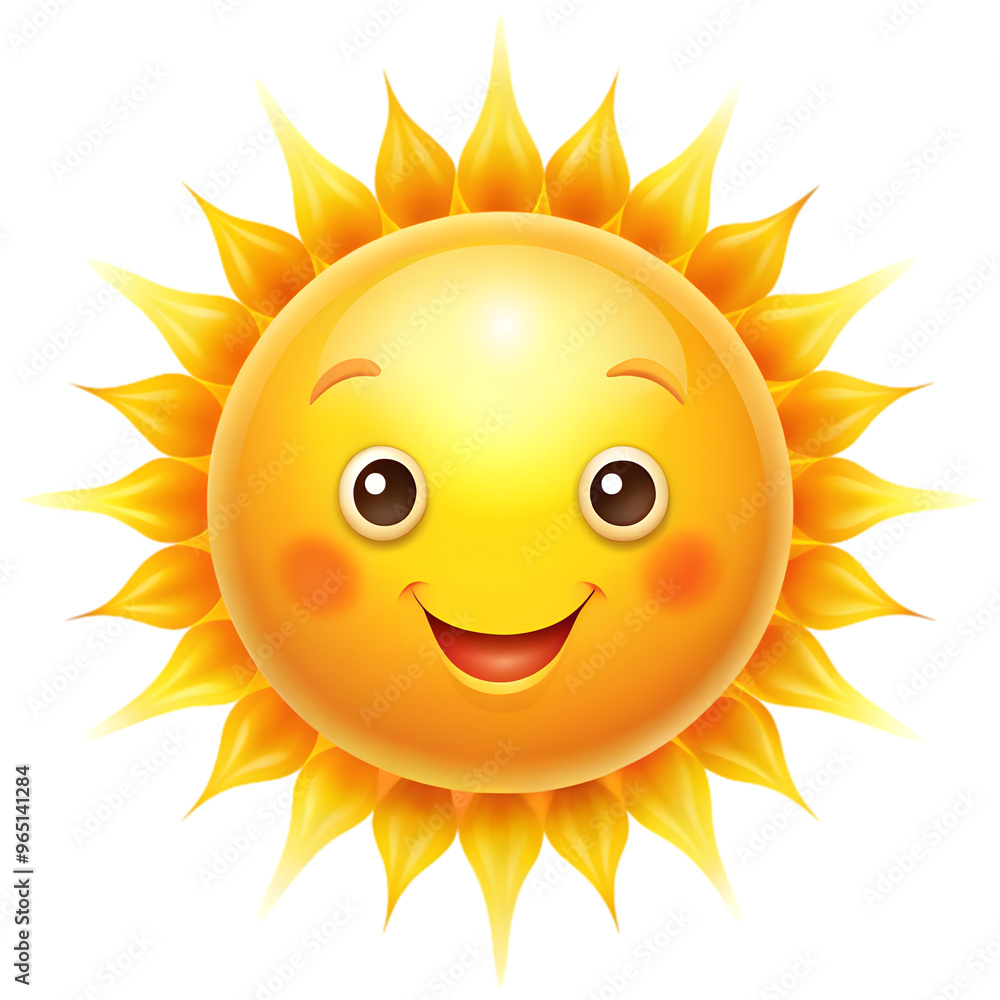 happy sun sunny heat isolated on transparent background happy sun sunny heat isolated on transparent background