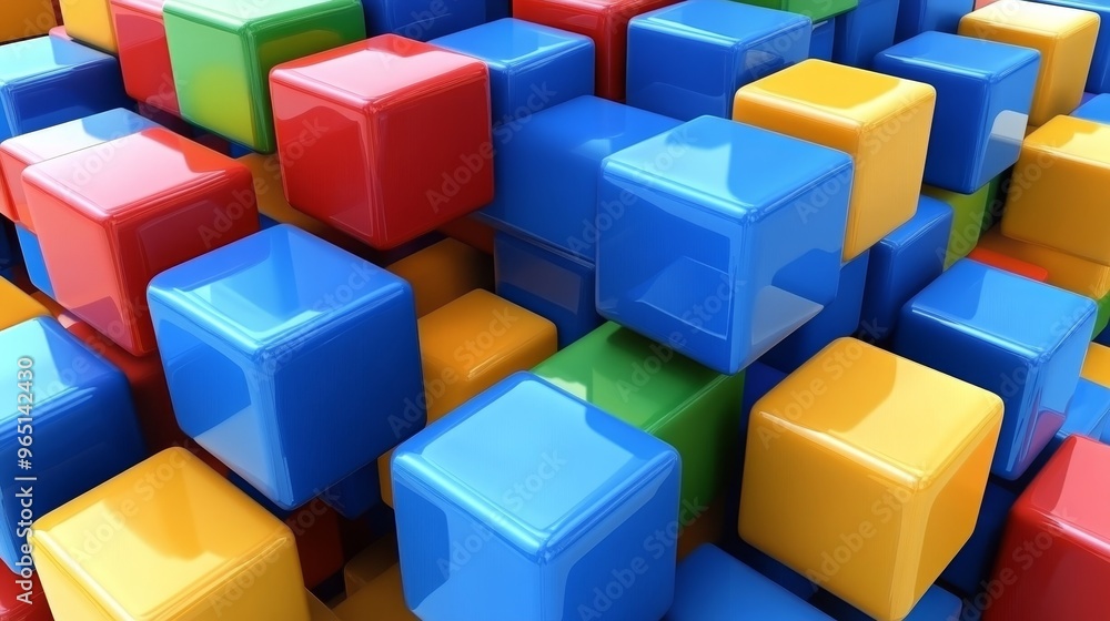 Colorful building blocks create a vibrant and playful background, ideal for educational and creative themes. Colorful building blocks create a vibrant and playful background, ideal for educational and creative themes.