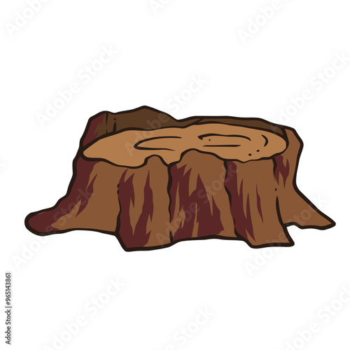 Fallen Tree Illustration