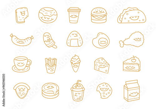 Outline Handdrawn Food Element 
