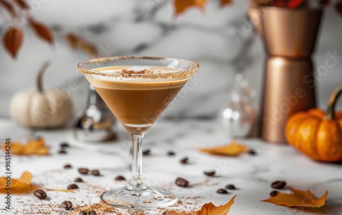 Pumpkin Spice Martini with Cinnamon