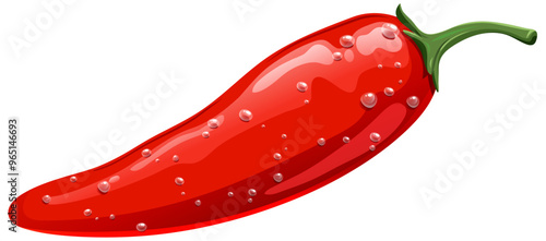 Red Mexican Chili Pepper Illustration