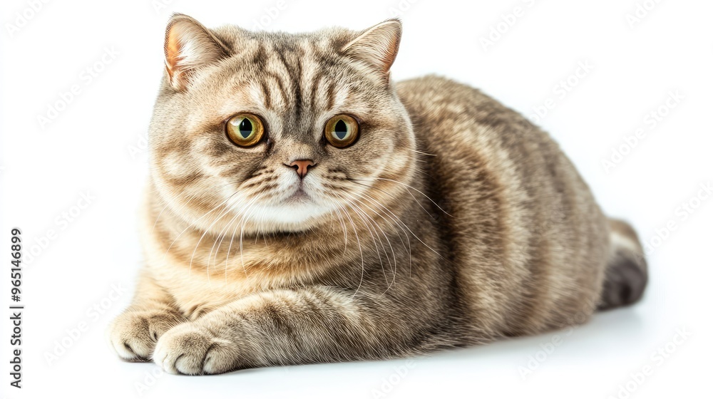 Fototapeta premium British cat isolated on white