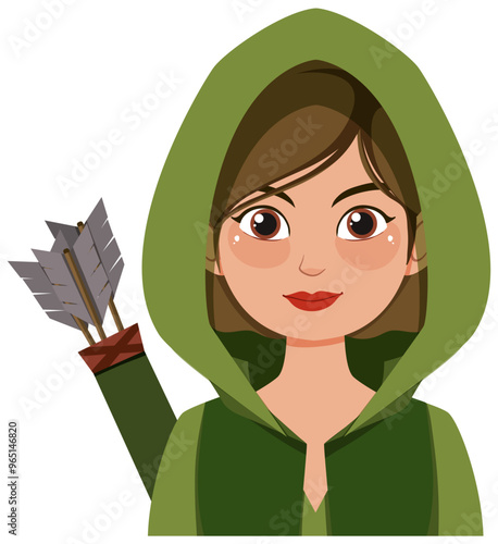 Elf Archer in Green Hood
