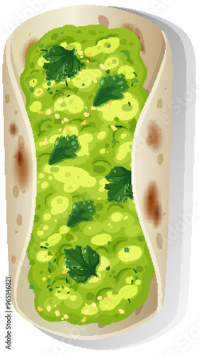 Delicious Mexican Guacamole Wrap