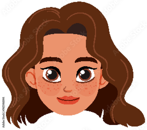 Smiling Female Avatar Illustration