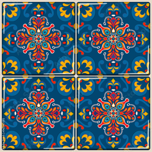 Colorful Mexican Tile Pattern