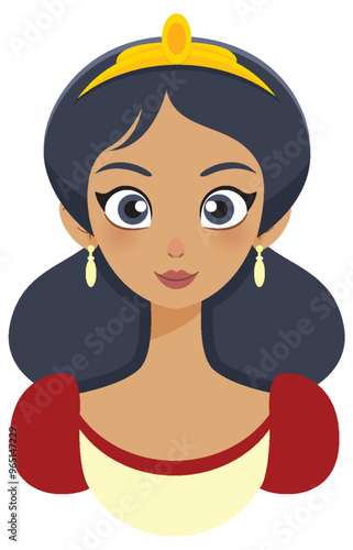Elegant Princess Vector Illustration