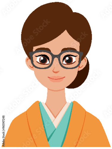 Smiling Woman with Glasses
