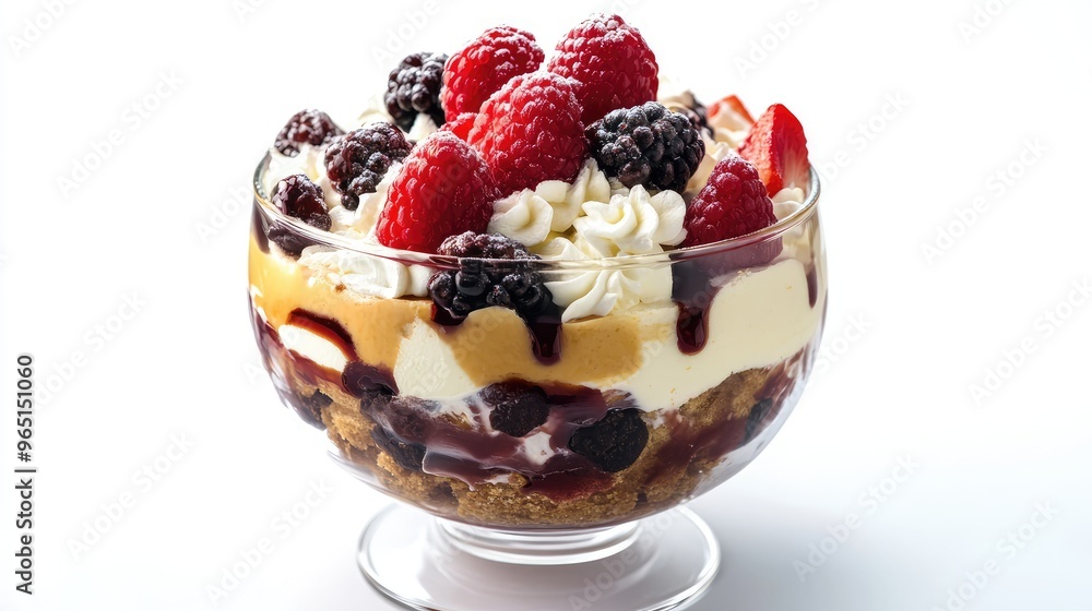 vanilla cream with berries vanilla cream with berries