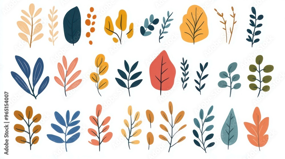 Explore this charming bundle of handdrawn leaf frames and doodles, perfect for modern designs and creative projects Explore this charming bundle of handdrawn leaf frames and doodles, perfect for modern designs and creative projects