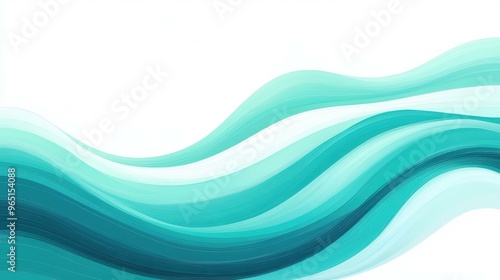 Wallpaper Mural Experience the lively dance of curves in this modern green wave illustration, showcasing vibrant textures and motion. Torontodigital.ca