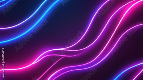 Wallpaper Mural Dive into a vibrant world with neon glowing fluid waves that illuminate the cosmic energy of abstract design. Torontodigital.ca