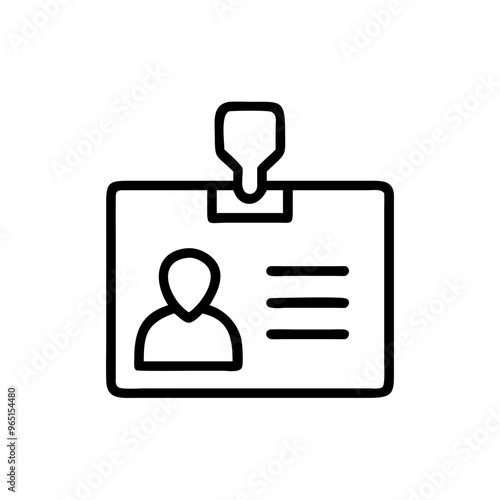 Vector business ID badge icon 