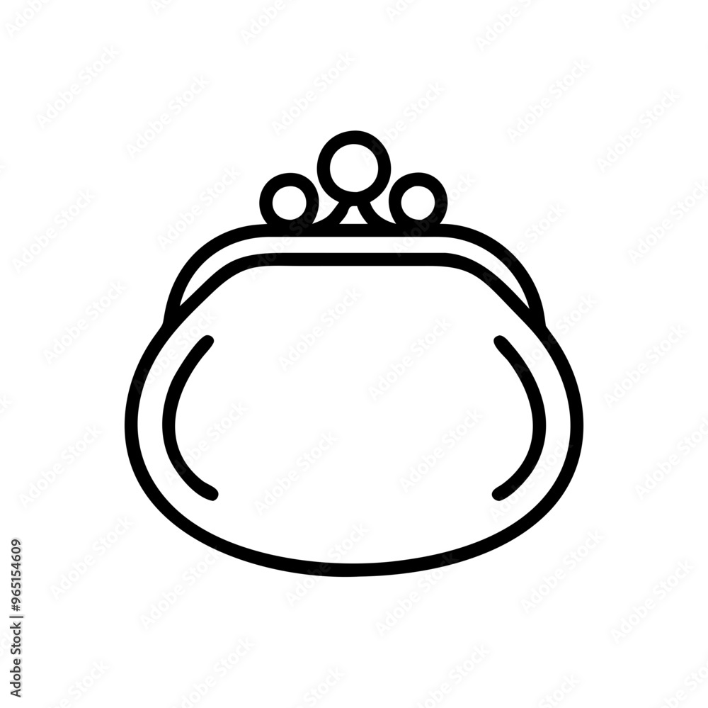Vector business coin purse icon Vector business coin purse icon