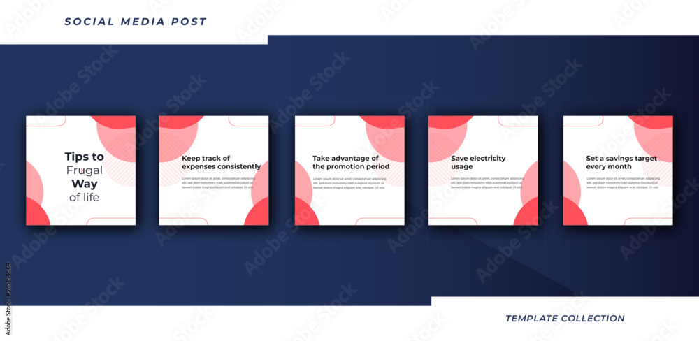 Set of editable square tips social media tutorial, tips, post banner ...