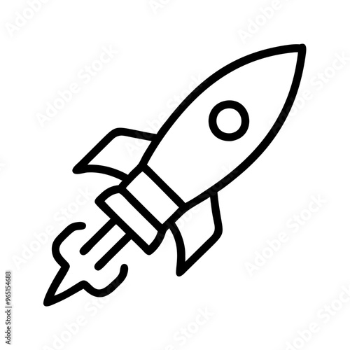 Vector business rocket launch icon
