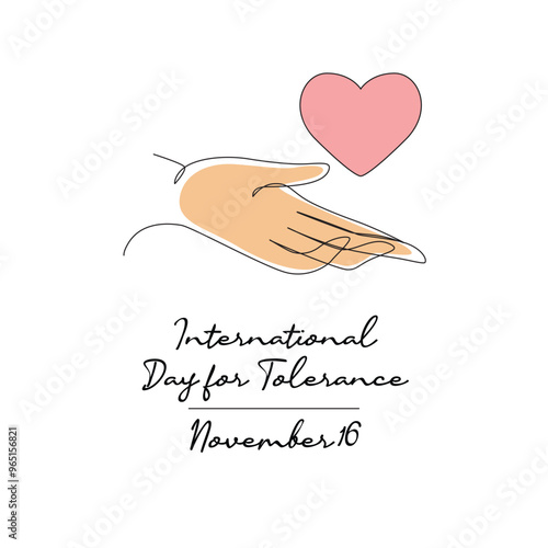line art of International Day for Tolerance good for International Day for Tolerance celebrate. line art.