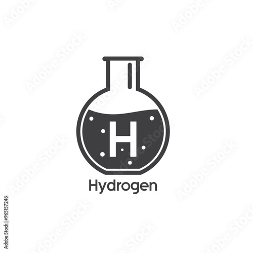 hydrogen symbol, is a highly flammable diatomic gas.