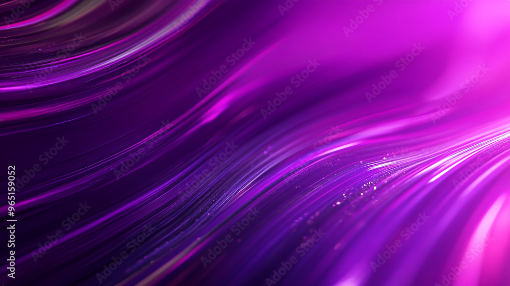 Obraz premium Abstract purple waves with shimmering highlights flowing smoothly in a dynamic pattern