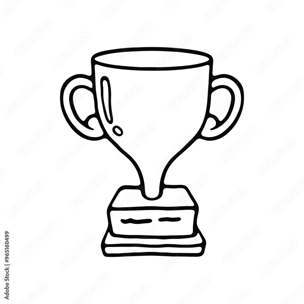 Trophy outline illustration Trophy outline illustration