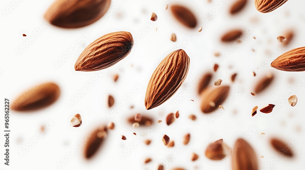 Fototapeta premium Flying Almonds