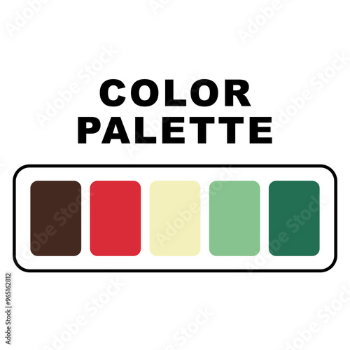 Vector illustration with palette. Color matching palette. Fashion Trend Color guide palette. RGB HEX color guide Swatch Catalog Collection. Suitable for Branding. An example of a color palette vector.