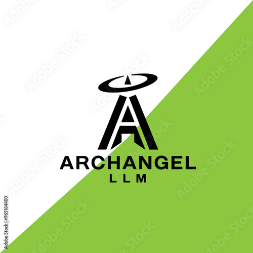 Archangel LLM AI Vector Illustrated Logo Template
