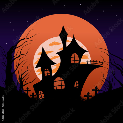 Haunted House on Full Night