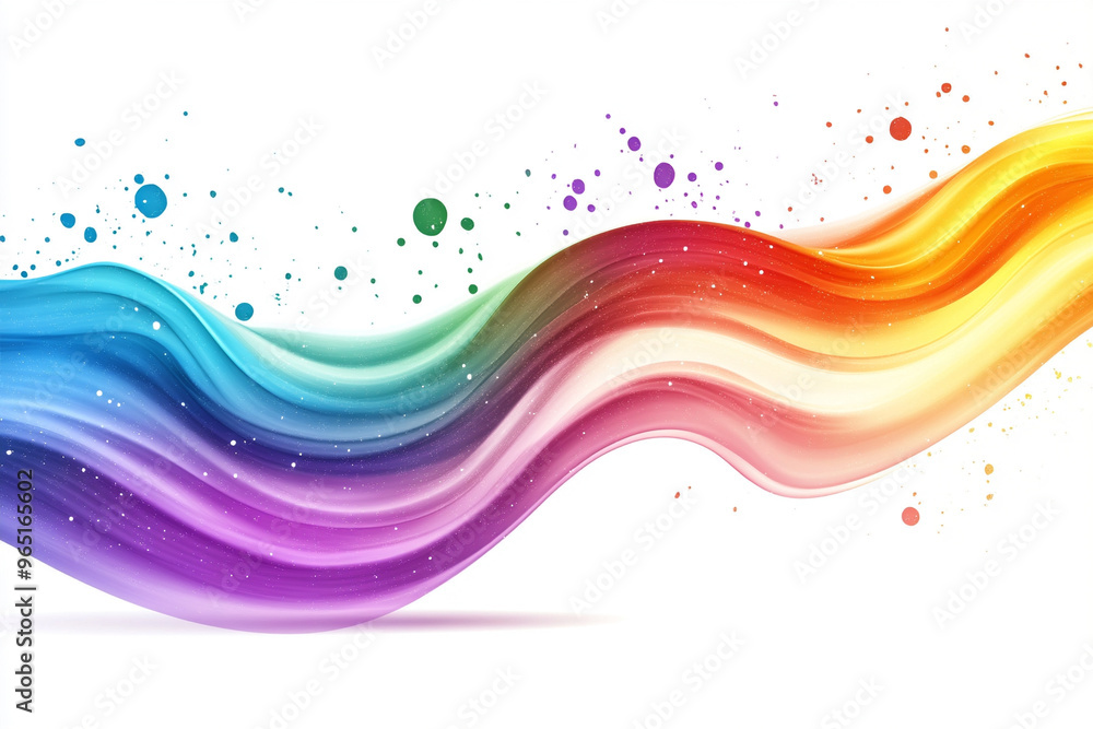 Abstract shiny rainbow colors wave design element Abstract shiny rainbow colors wave design element