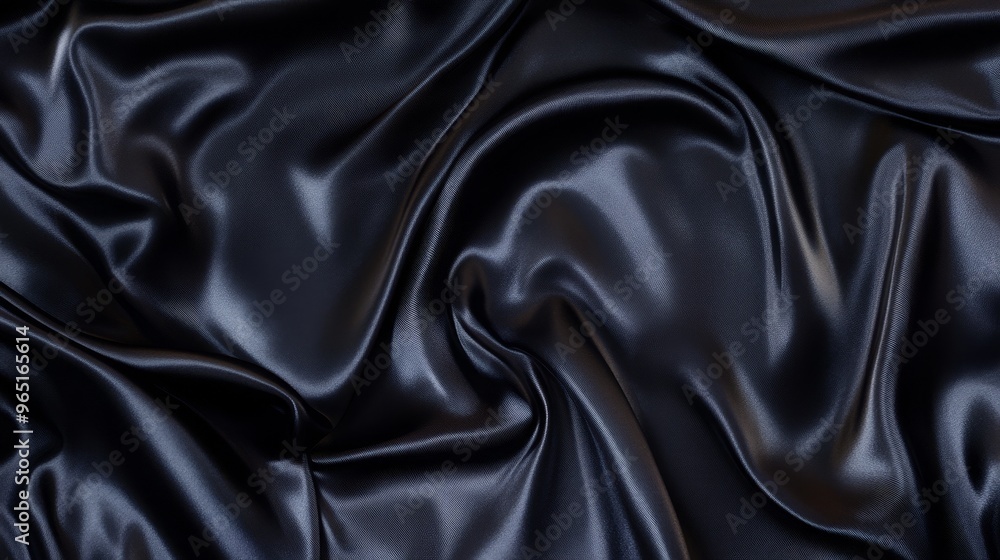 Obraz premium Black satin fabric background