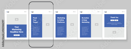 Marketing agency carousel post template pack. Creative social media post design. Business carousel banner. Social media post bundle. Digital marketing banner carousel template