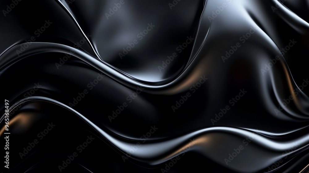Abstract Black Liquid Swirling Abstract Black Liquid Swirling