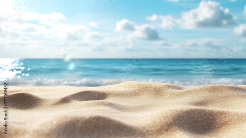 Close-up of White Sand Beach