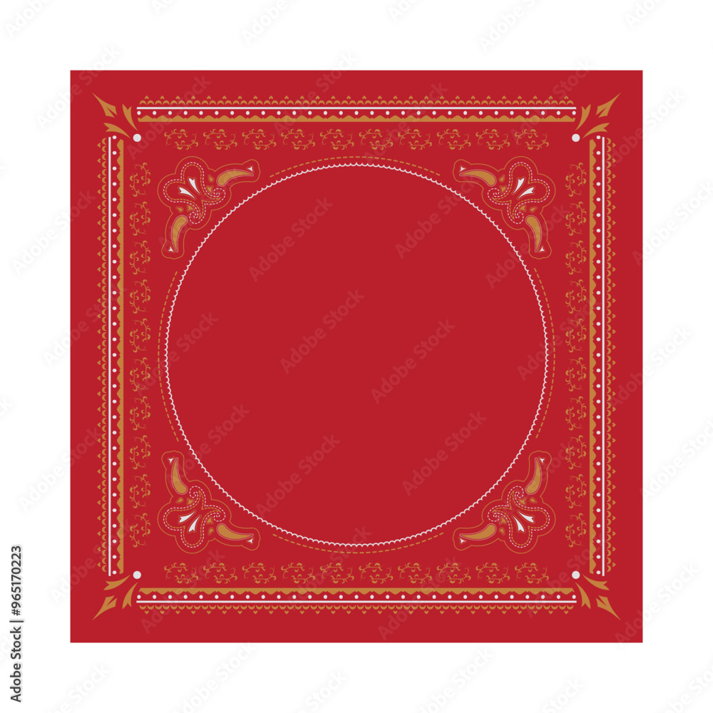 western cowboy style bandana design illustration. bandana design with vintage elements illustration.