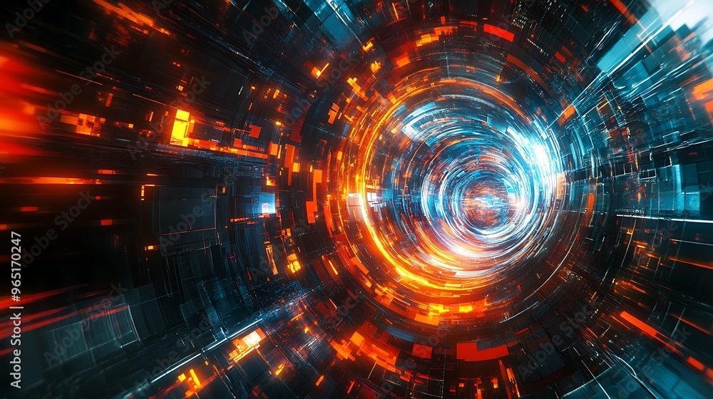 Abstract Neon Cityscape Abstract Neon Cityscape