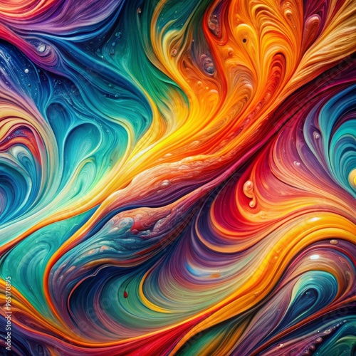 Abstract Swirls of Color, L...