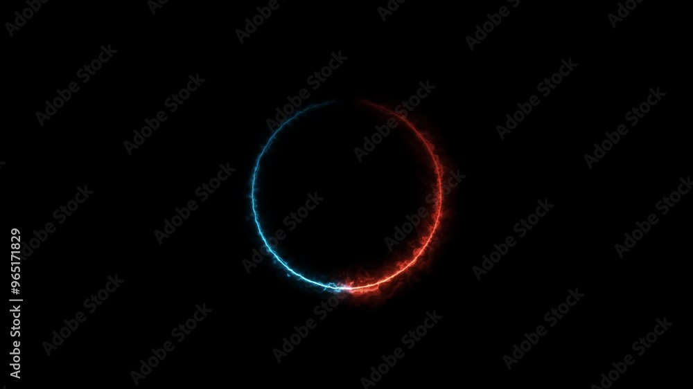 Abstract glowing neon circle animation Abstract glowing neon circle animation