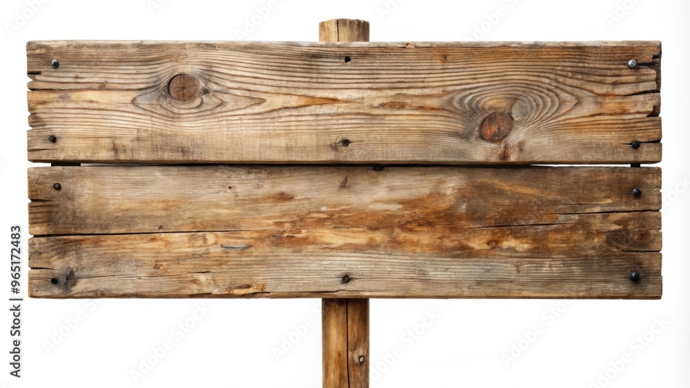 Old wooden signboard with a rustic and weathered look, isolated on white background, wood, vintage, antique, weathered, aged, retro Old wooden signboard with a rustic and weathered look, isolated on white background, wood, vintage, antique, weathered, aged, retro