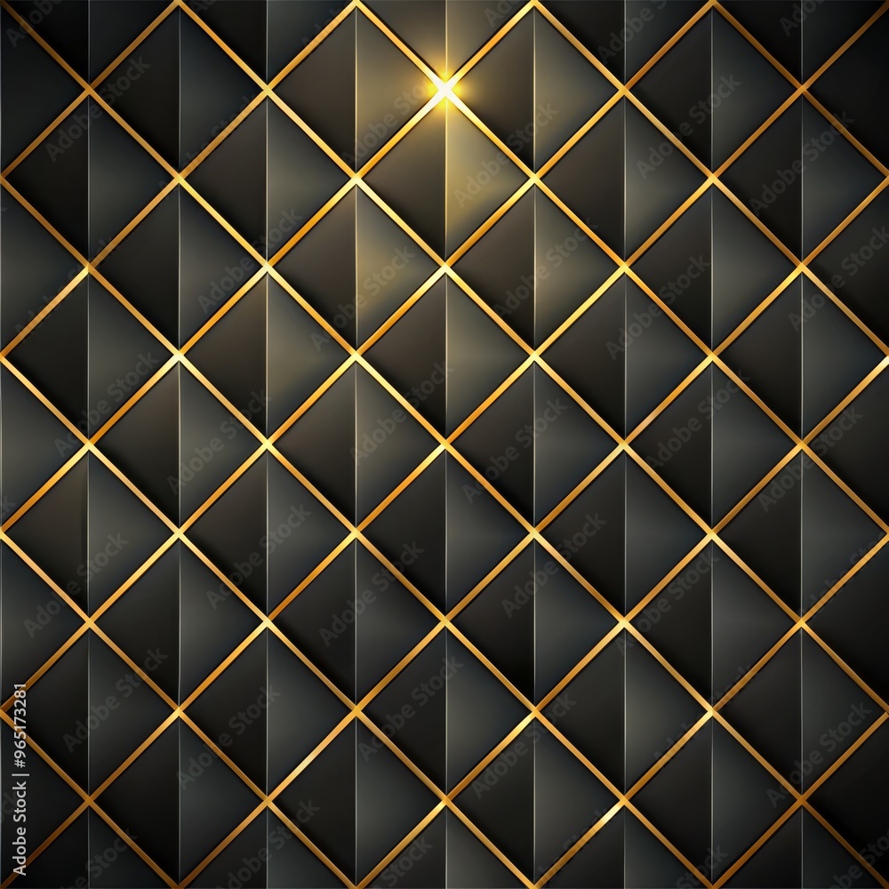 Black and Gold Diamond Pattern with Glowing Center, Geometric, Abstract, Pattern Black and Gold Diamond Pattern with Glowing Center, Geometric, Abstract, Pattern