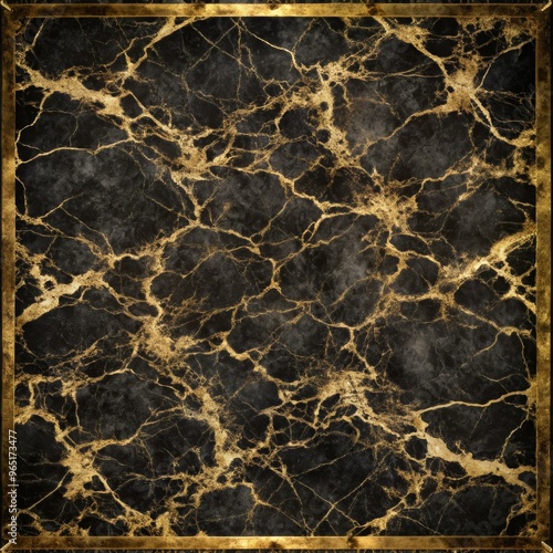 Black Marble with Golden Ve...