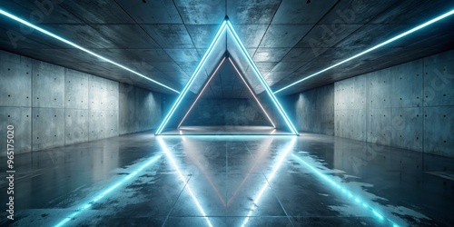 Concrete Room with Triangle...