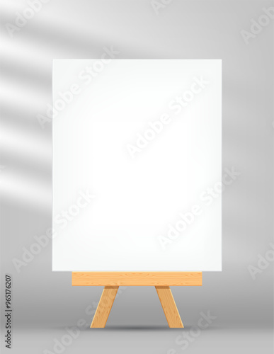 canvas frame artistic rectangle with easel for art painting, picture canvas and wooden stand