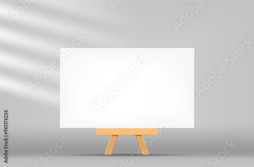canvas frame artistic landscape square with easel for art painting, picture canvas and wooden stand